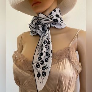 ZEN Black and White Square Scarf